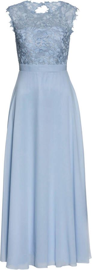 bpc selection premium galajurk met kant, blauw poudre, 100% polyester
