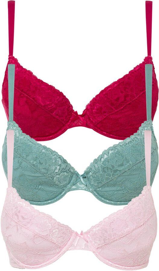 bonprix Push up bh met beugels(set van 3 )