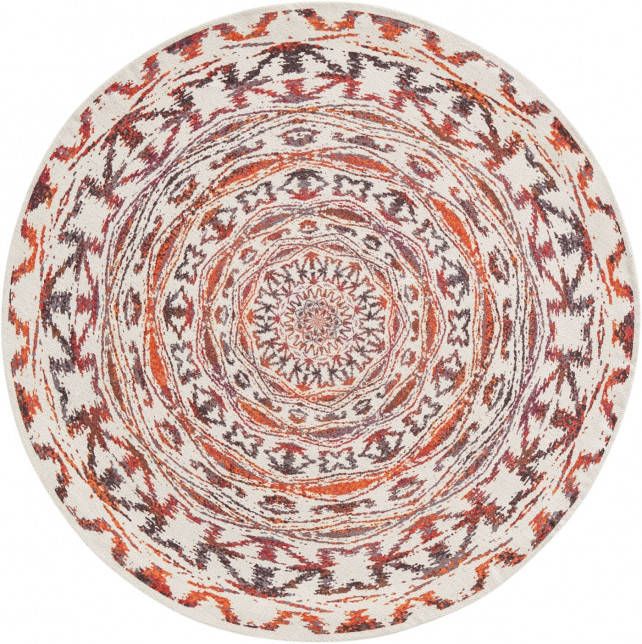 bonprix Rond vloerkleed met etnoprint