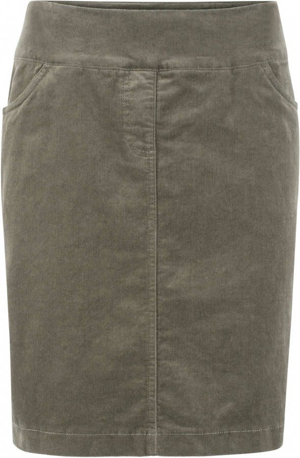 bpc bonprix collection Corduroy rok, donkerolijfgroen, 98% katoen, 2% elastan
