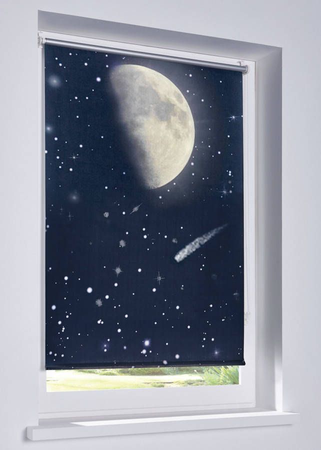 bonprix Verduisterend gordijn met maan en lichtgevend effect