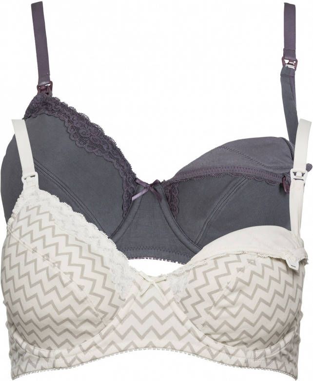 bonprix Voedingsbh(set van 2)met beugels en biologisch katoen