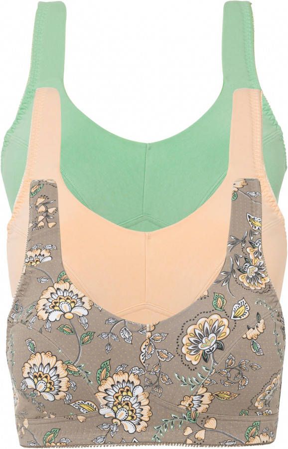 bonprix Bh zonder beugels(set van 3)met biologisch katoen