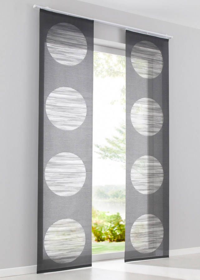 bpc living bonprix collection Paneelgordijn met cirkels (1 stuk), antraciet