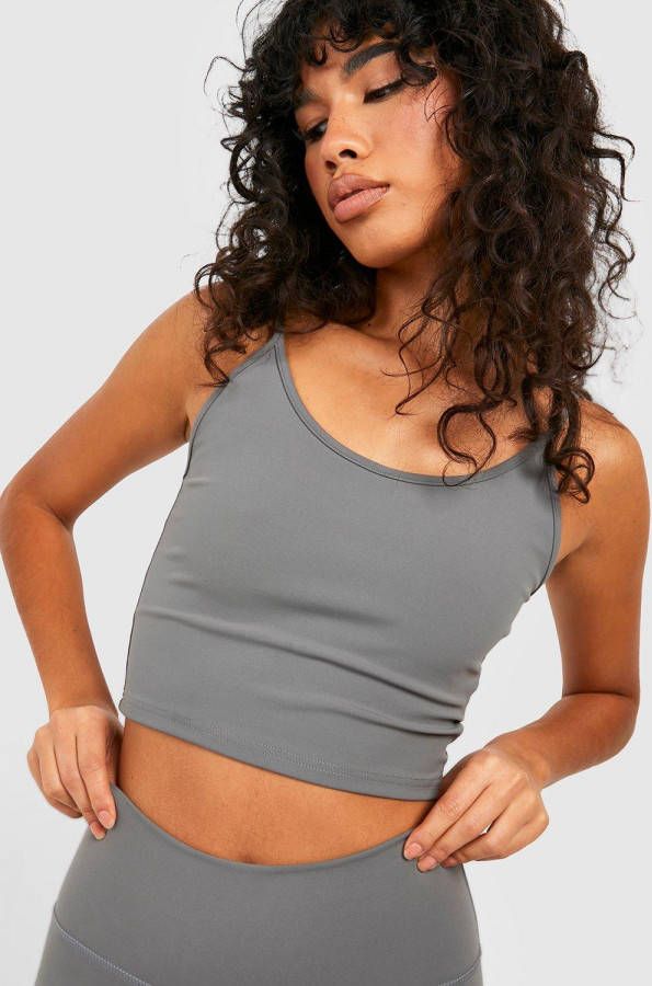 boohoo Super Zachte Premium Bh Top Met Perzikhuid, Olive