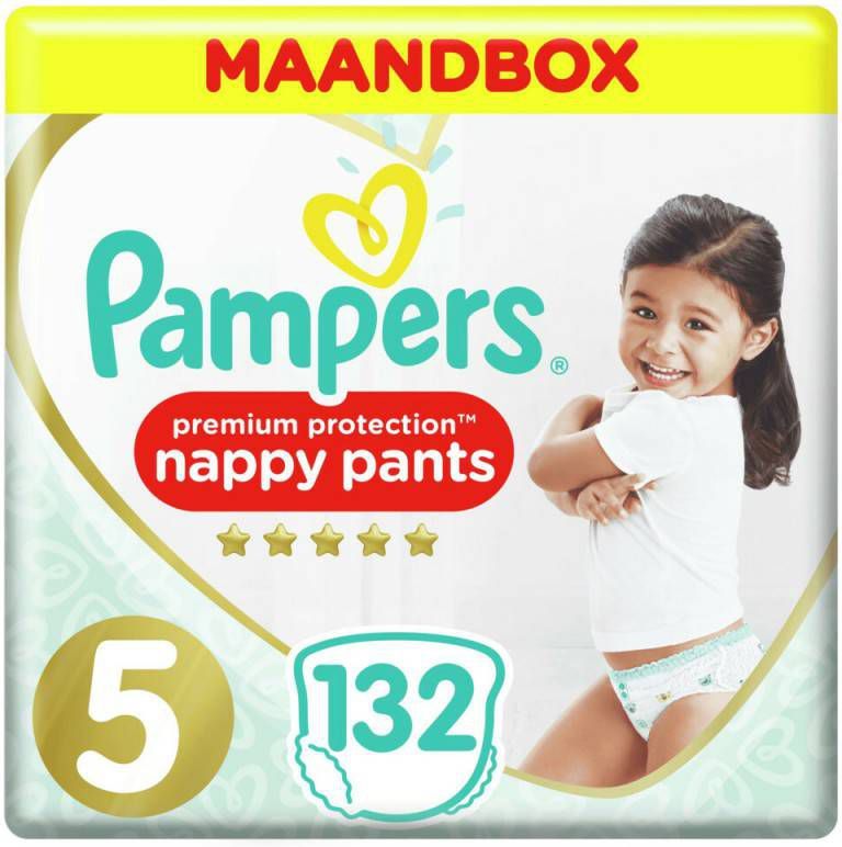Pampers Premium Protection Pants maandbox maat 5 (12kg-17 kg) 132 luierbroekjes 