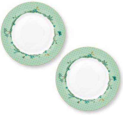 Pip Studio Borden Set van 2 Goud/Groen Jolie Ø26.5cm