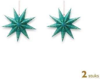 Pip Studio Kerstster Groen Ø 60cm Set van 2 Kerstdecoratie