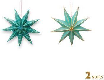 Pip Studio Kerstster Groen Ø 60cm Set van 2 Kerstdecoratie