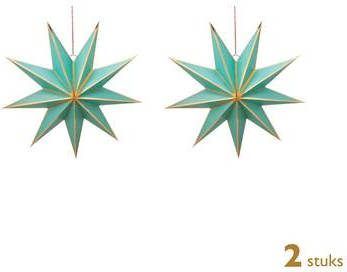 Pip Studio Kerstster Groen Ø 60cm Set van 2 Kerstdecoratie