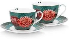 Pip Studio Winter Wonderland Duif Kop en Schotel Set van 2 Groen