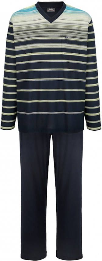 BABISTA Pyjama met klimaatvezels en ingebreide strepen Marine/Turquoise