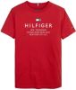 Tommy Hilfiger ! Jongens Shirt Korte Mouw -- Rood Katoen online kopen