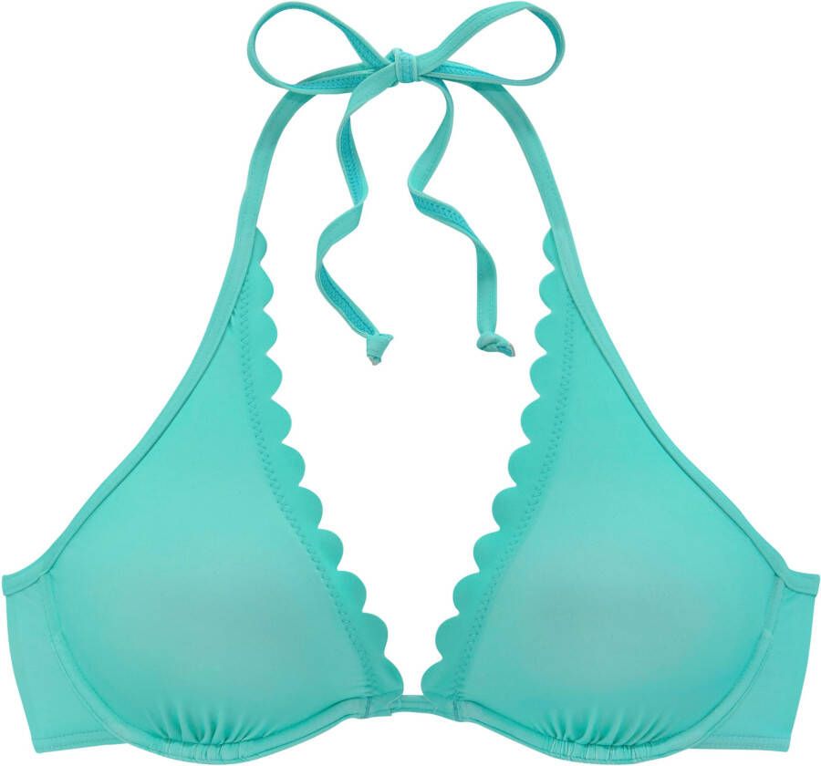 Beugelbikinitop in turquoise van LASCANA