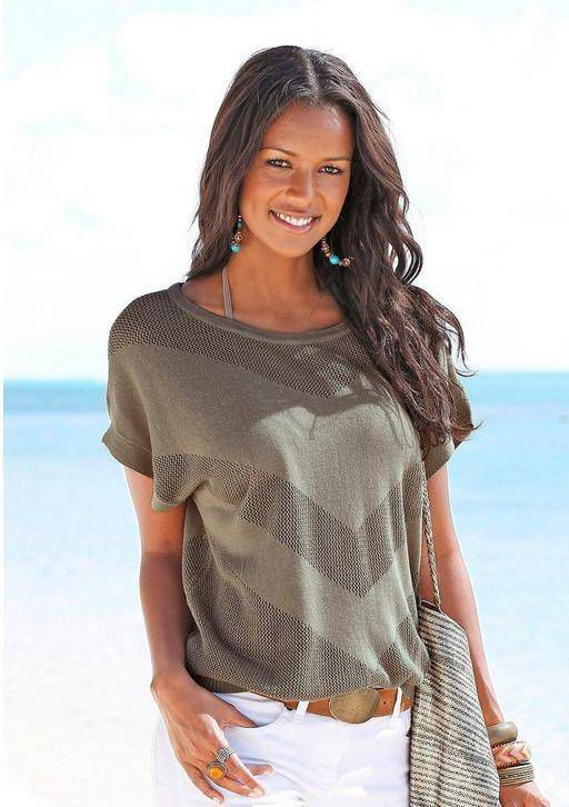 LASCANA Strandtrui met korte mouwen