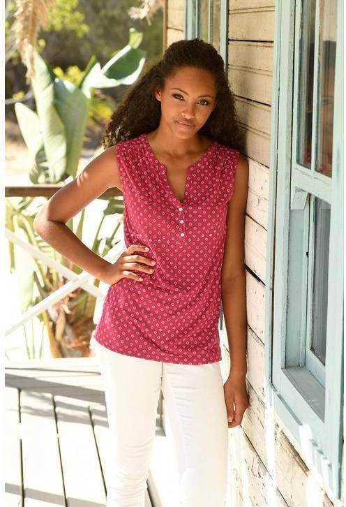 Lascana tops met stolpplooi bij de hals (set van 2)