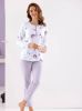Pyjama in ecru/lila van wäschepur online kopen