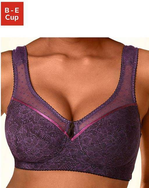 Nuance Steun bh zonder beugels, met transparante netinzetten langs de bovenkant van de cups