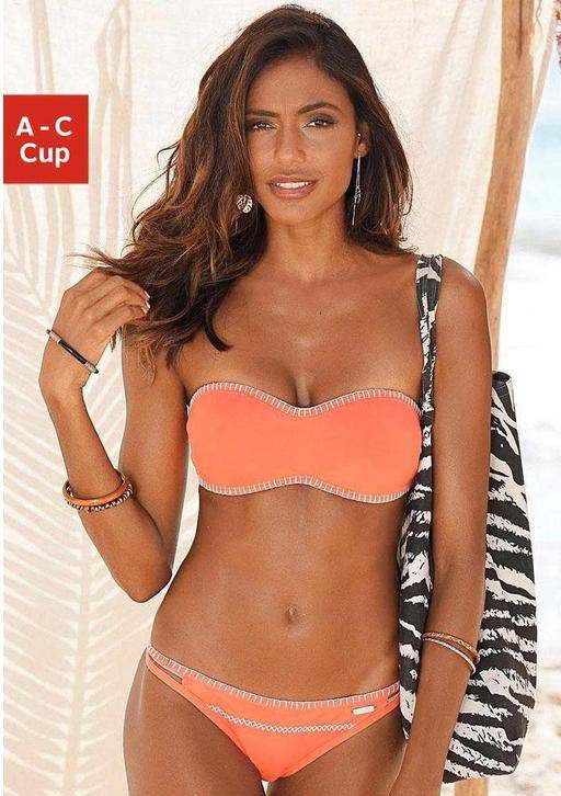 Sunseeker Bandeau bikinitop Dainty met gehaakt randje