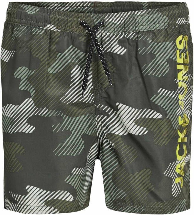 jack & jones ! Jongens Zwemshort -- All Over Print Polyester