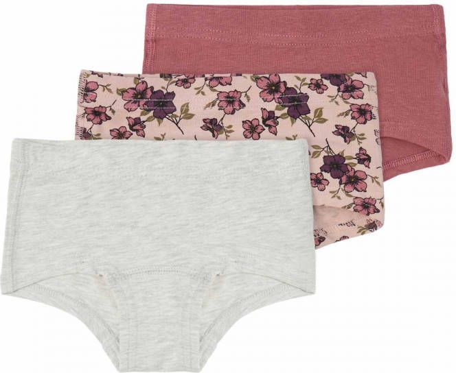name it ! Meisjes 3 Pack Hipster -- Diverse Kleuren Katoen/elasthan
