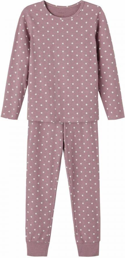 name it Pyjama 2 delig Nkf night set Elderberry Dot