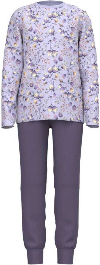 name it Nachtmode & Loungewear Nightset Purple Flower Paars