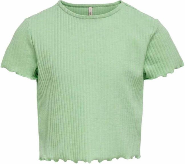 Only ! Meisjes Shirt Korte Mouw -- Groen Polyester/viscose/elasthan
