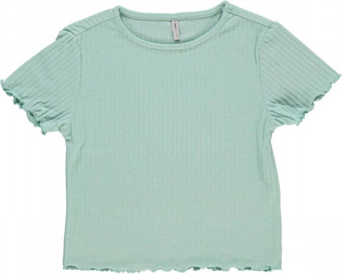 Only ! Meisjes Shirt Korte Mouw -- Mint Polyester/viscose/elasthan