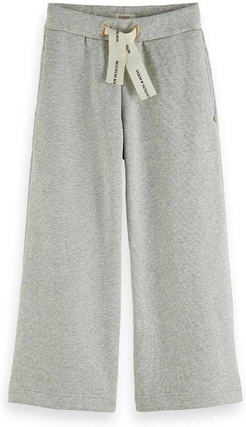 Scotch and Soda Broeken Kids Wide Leg Organic Cotton Sweatpants Grijs