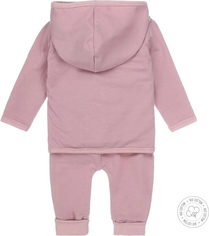 Dirkje newborn baby vest + longsleeve + broek set van 3 roze/lichtroze