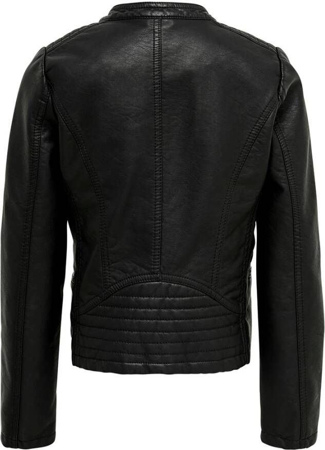 Only ! Meisjes Jasje -- Zwart Polyurethaan/viscose/polyesther