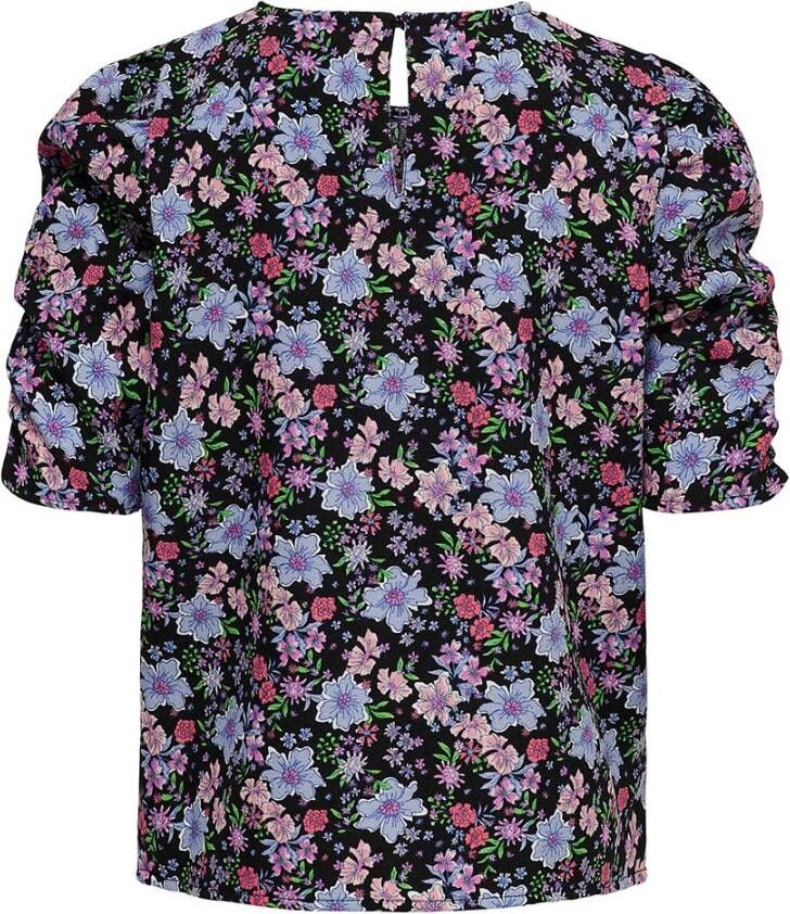 Only ! Meisjes Shirt Korte Mouw -- All Over Print Polyester/elasthan