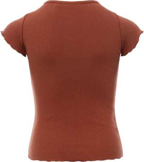 Looxs Revolution T shirt rib jersey roest voor meisjes in de kleur