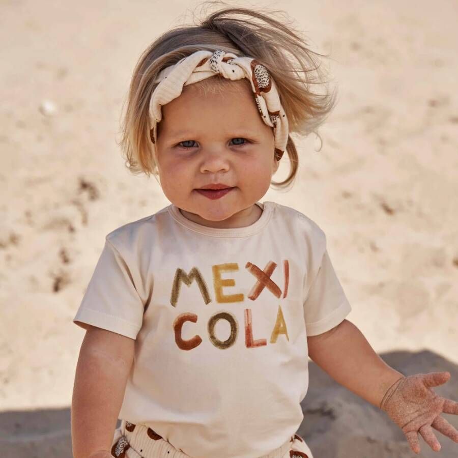 Your Wishes ! Meisjes Shirt Korte Mouw -- Ecru Katoen/elasthan