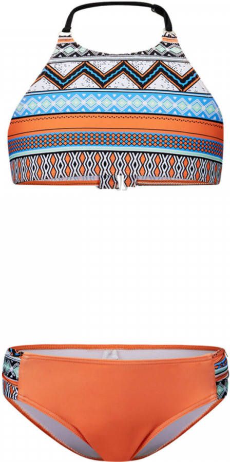 Retour Denim crop bikini blauw/roze/zwart