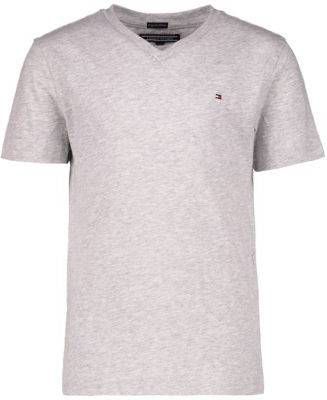Tommy Hilfiger gemêleerd T shirt van biologisch katoen lichtgrijs melange