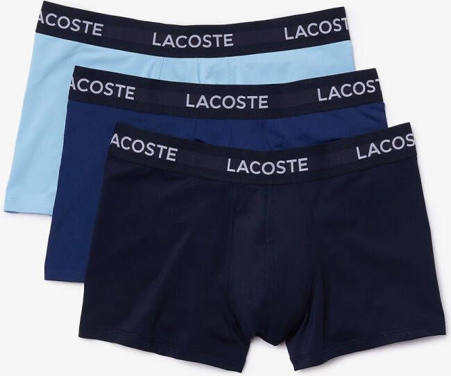 Lacoste Set van 3 effen boxershorts