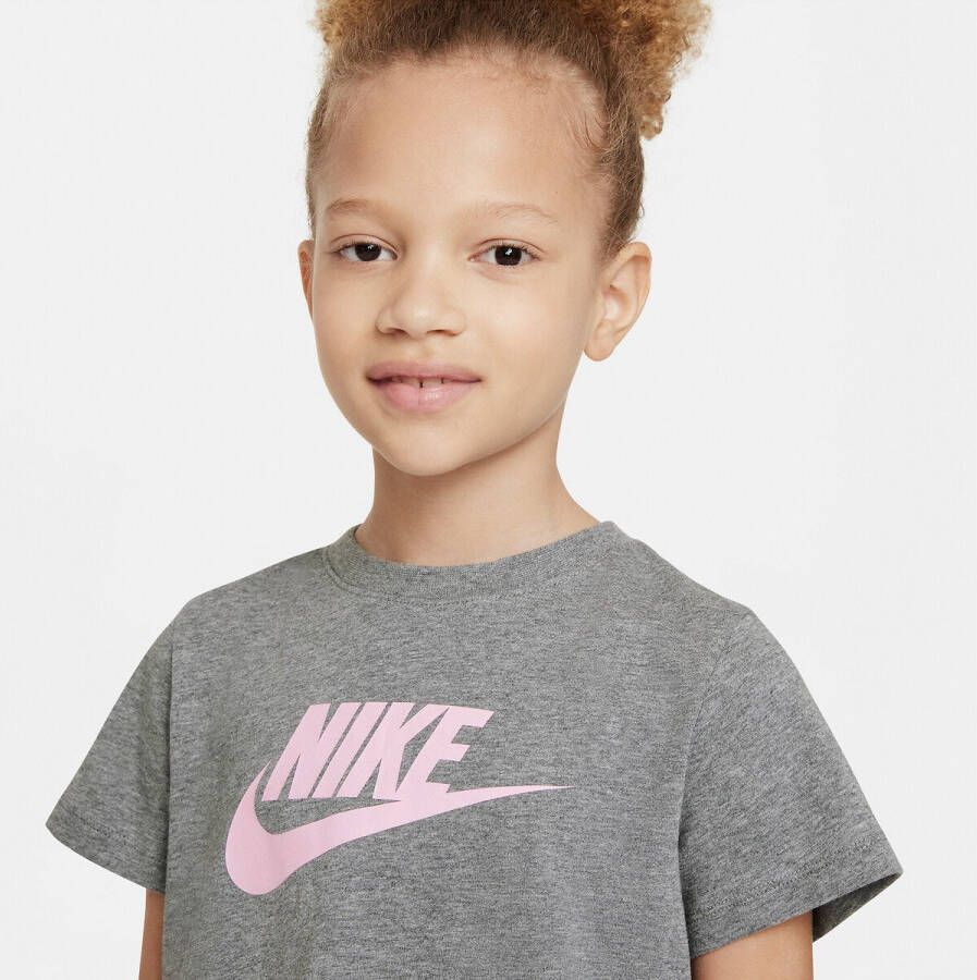Nike Sportswear Kort T shirt voor meisjes White/Black/Black Kind