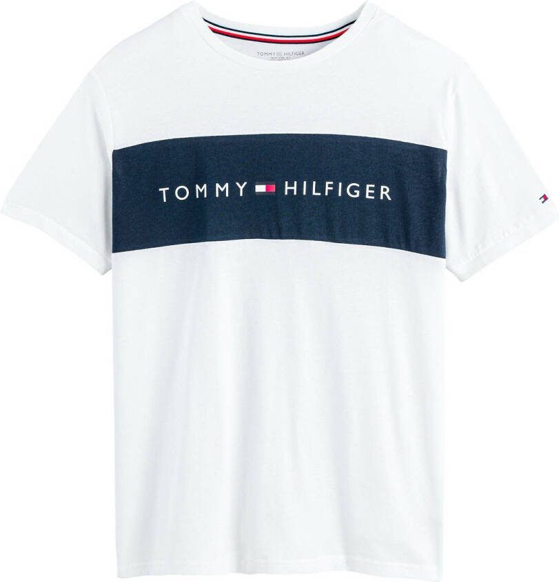 Shirt met ronde hals CN SS TEE LOGO FLAG met tommy hilfiger logo opschrift in colourblocking dessin