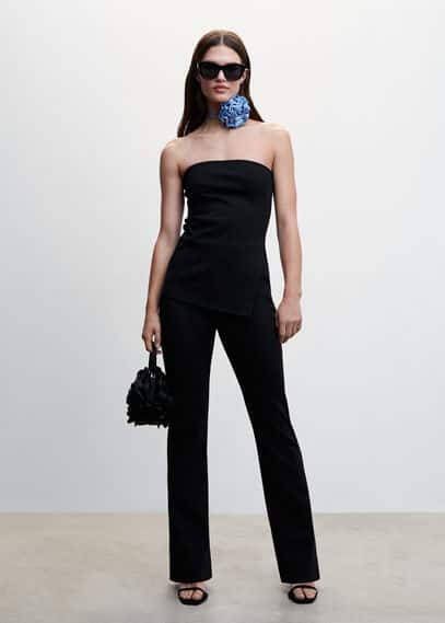 Mango Opengewerkte bandeautop