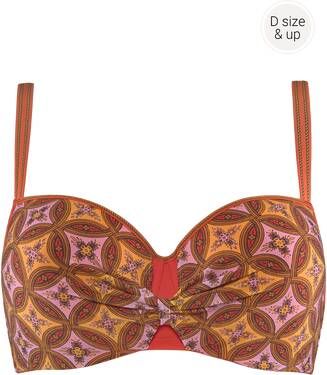 Marlies Dekkers Florana Balconette Bh | Wired Padded Red Clay And Soft Pink 70f