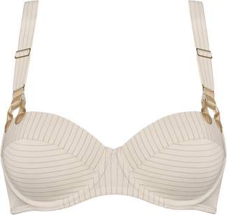 Marlies Dekkers Gloria Plunge Balconette Bh | Wired Padded Pristine And Gold 70b