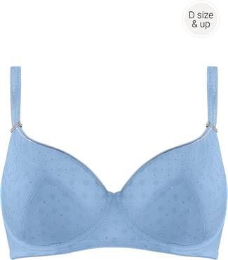 Marlies Dekkers Petit Point Semi Voorgevormde Plunge Balconette Bh | Light Blue And Silver 70d