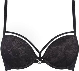 Marlies Dekkers Space Odyssey Push Up Bh | Wired Padded Steel Grey And Black Lace 75d