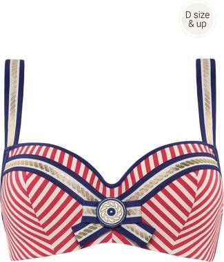 Marlies Dekkers victoria plunge balconette bikini top | wired padded red ivory blue