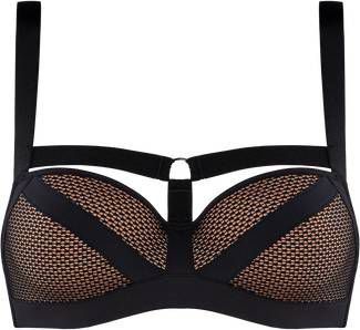 Marlies Dekkers wing power balconette bh | wired padded black and sand 70B