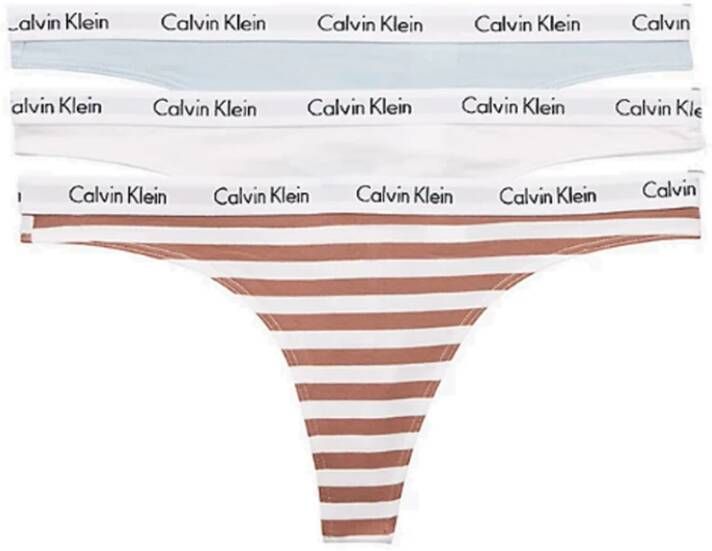 Calvin Klein Slip in uni en gestreept(set, 3 stuks, Set van 3 )