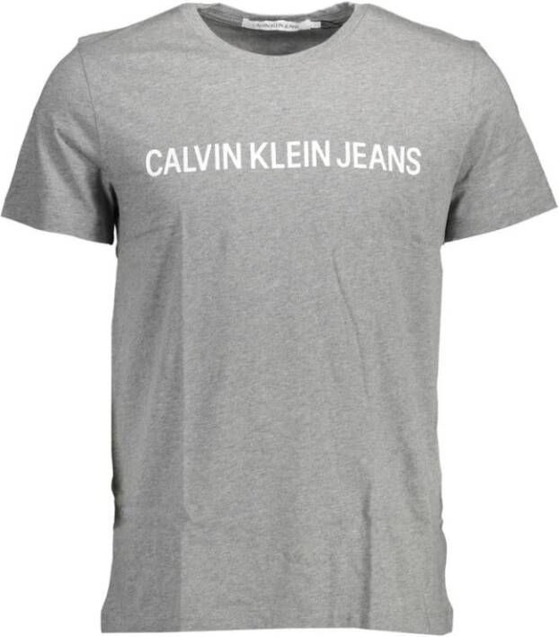 Calvin Klein Men korte mouw t shirt grijs , Grijs, Heren