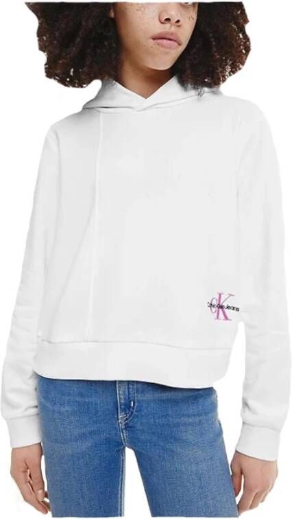 Calvin klein JEANS hoodie met logo wit